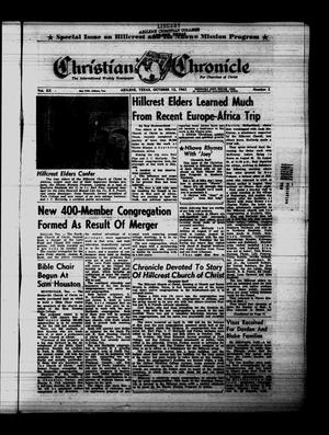 Christian Chronicle (Abilene, Tex.), Vol. 20, No. 2, Ed. 1 Friday, October 12, 1962