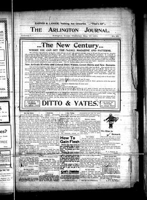 Primary view of The Arlington Journal. (Arlington, Tex.), Vol. 5, No. 22, Ed. 1 Thursday, May 30, 1901