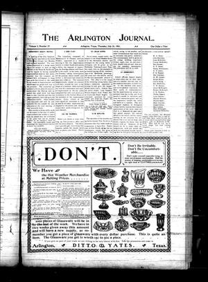 Primary view of object titled 'The Arlington Journal. (Arlington, Tex.), Vol. 5, No. 29, Ed. 1 Thursday, July 25, 1901'.