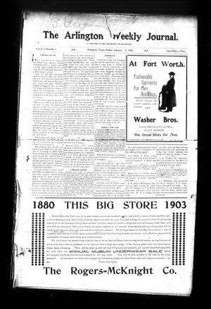The Arlington Weekly Journal. (Arlington, Tex.), Vol. 7, No. 1, Ed. 1 Friday, January 2, 1903