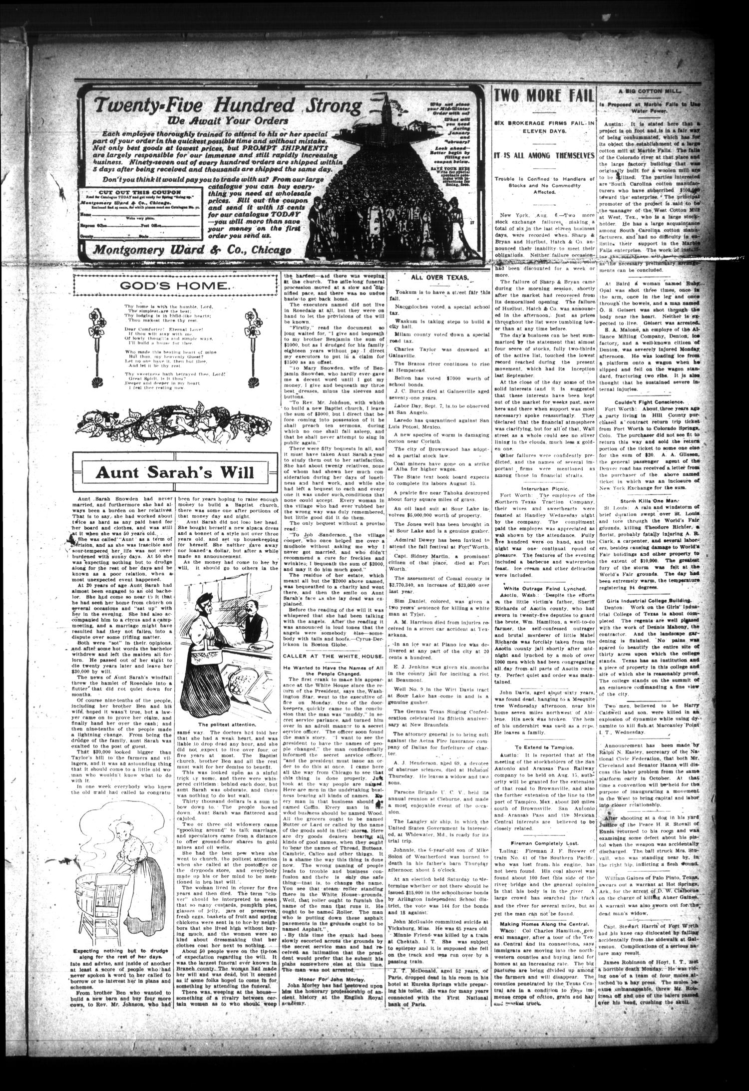 The Arlington Journal. (Arlington, Tex.), Vol. 7, No. 33, Ed. 1 Thursday, August 13, 1903
                                                
                                                    [Sequence #]: 3 of 8
                                                