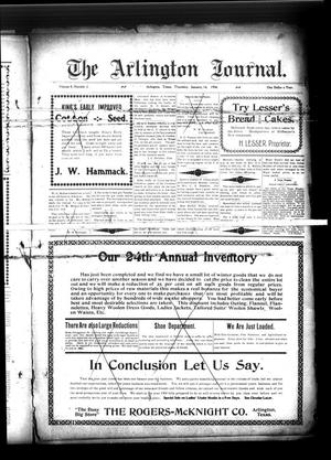 Primary view of object titled 'The Arlington Journal. (Arlington, Tex.), Vol. 8, No. 2, Ed. 1 Thursday, January 14, 1904'.
