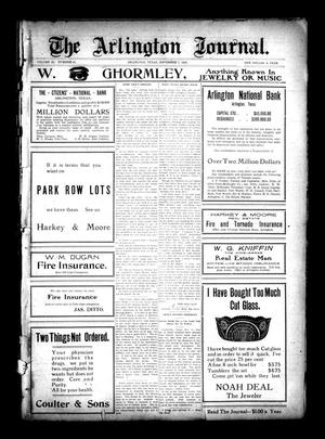 Primary view of object titled 'The Arlington Journal. (Arlington, Tex.), Vol. 11, No. 41, Ed. 1 Thursday, November 7, 1907'.