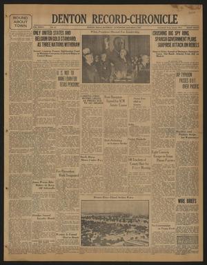 Denton Record-Chronicle (Denton, Tex.), Vol. 36, No. 43, Ed. 1 Saturday, October 3, 1936