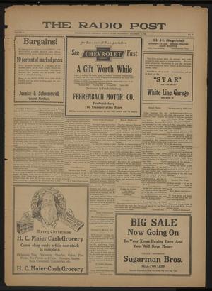The Radio Post (Fredericksburg, Tex.), Vol. 2, No. 13, Ed. 1 Wednesday, December 12, 1923