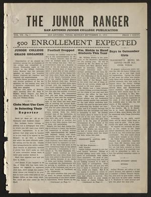 The Junior Ranger (San Antonio, Tex.), Vol. 7, No. 1, Ed. 1 Monday, September 21, 1931
