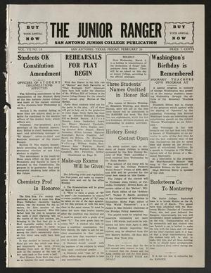 Primary view of object titled 'The Junior Ranger (San Antonio, Tex.), Vol. 7, No. 18, Ed. 1 Friday, February 26, 1932'.