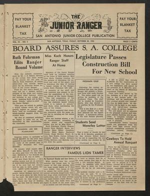 The Junior Ranger (San Antonio, Tex.), Vol. 9, No. 5, Ed. 1 Friday, October 20, 1933