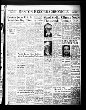 Denton Record-Chronicle (Denton, Tex.), Vol. 47, No. 78, Ed. 1 Friday, November 11, 1949