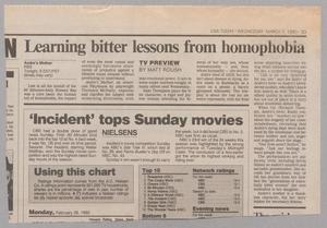 Primary view of object titled '[Clipping: Learning bitter lessons from homophobia]'.