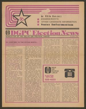 Primary view of object titled '[DGPC Election News, November 1986]'.