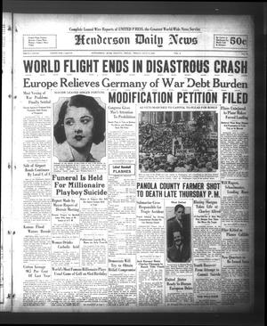 Henderson Daily News (Henderson, Tex.), Vol. 5, No. 95, Ed. 1 Friday, July 8, 1932