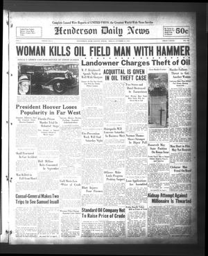 Henderson Daily News (Henderson, Tex.), Vol. 2, No. 179, Ed. 1 Friday, October 14, 1932