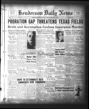 Henderson Daily News (Henderson, Tex.), Vol. 2, No. 208, Ed. 1 Wednesday, November 16, 1932