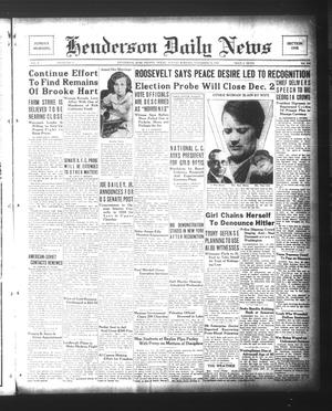 Henderson Daily News (Henderson, Tex.), Vol. 3, No. 206, Ed. 1 Sunday, November 19, 1933