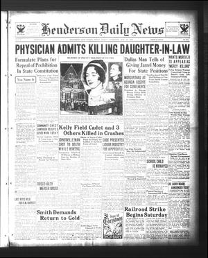 Henderson Daily News (Henderson, Tex.), Vol. 3, No. 211, Ed. 1 Friday, November 24, 1933