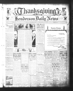 Henderson Daily News (Henderson, Tex.), Vol. 3, No. 216, Ed. 1 Thursday, November 30, 1933