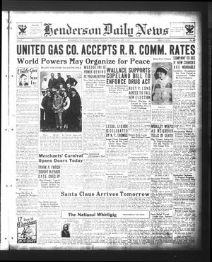 Henderson Daily News (Henderson, Tex.), Vol. 3, No. 222, Ed. 1 Thursday, December 7, 1933