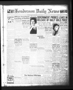 Primary view of object titled 'Henderson Daily News (Henderson, Tex.), Vol. 3, No. 224, Ed. 1 Sunday, December 10, 1933'.