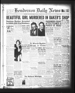Henderson Daily News (Henderson, Tex.), Vol. 3, No. 234, Ed. 1 Thursday, December 21, 1933