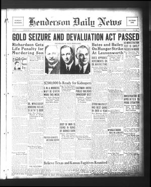 Henderson Daily News (Henderson, Tex.), Vol. 3, No. 259, Ed. 1 Sunday, January 21, 1934