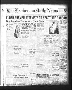 Henderson Daily News (Henderson, Tex.), Vol. 3, No. 261, Ed. 1 Tuesday, January 23, 1934