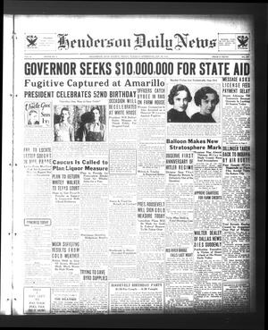 Henderson Daily News (Henderson, Tex.), Vol. 3, No. 267, Ed. 1 Tuesday, January 30, 1934