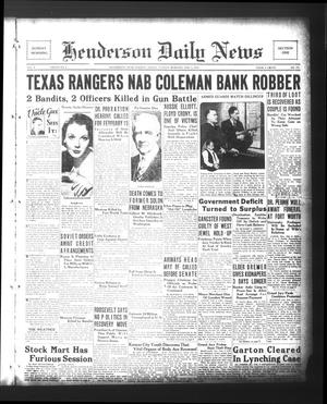 Henderson Daily News (Henderson, Tex.), Vol. 3, No. 271, Ed. 1 Sunday, February 4, 1934