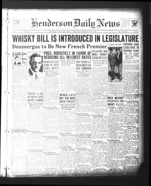 Henderson Daily News (Henderson, Tex.), Vol. 3, No. 274, Ed. 1 Wednesday, February 7, 1934