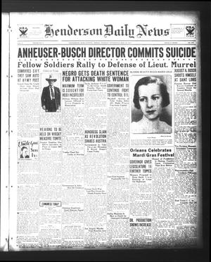 Henderson Daily News (Henderson, Tex.), Vol. 3, No. 279, Ed. 1 Tuesday, February 13, 1934