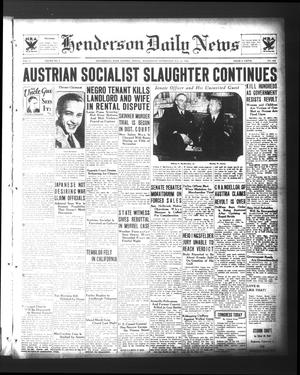 Henderson Daily News (Henderson, Tex.), Vol. 3, No. 280, Ed. 1 Wednesday, February 14, 1934