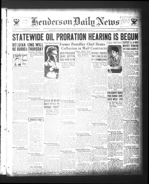 Henderson Daily News (Henderson, Tex.), Vol. 3, No. 284, Ed. 1 Monday, February 19, 1934