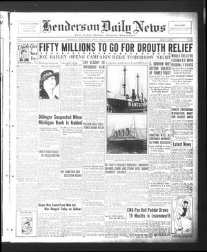 Henderson Daily News (Henderson, Tex.), Vol. 4, No. 52, Ed. 1 Friday, May 18, 1934