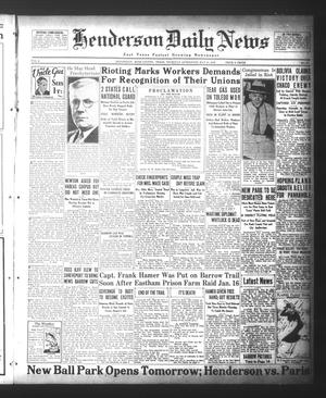 Henderson Daily News (Henderson, Tex.), Vol. 4, No. 57, Ed. 1 Thursday, May 24, 1934