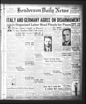 Henderson Daily News (Henderson, Tex.), Vol. 4, No. 76, Ed. 1 Friday, June 15, 1934