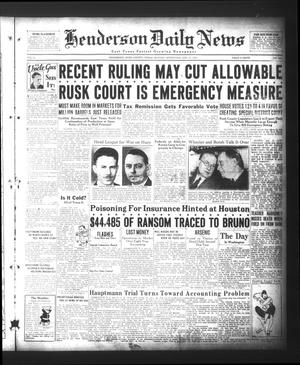 Henderson Daily News (Henderson, Tex.), Vol. 4, No. 263, Ed. 1 Monday, January 21, 1935