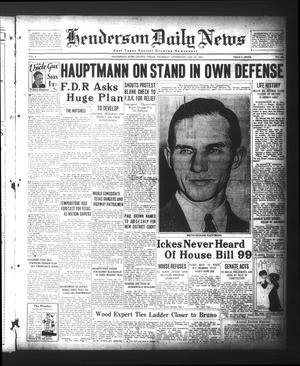 Henderson Daily News (Henderson, Tex.), Vol. 4, No. 266, Ed. 1 Thursday, January 24, 1935