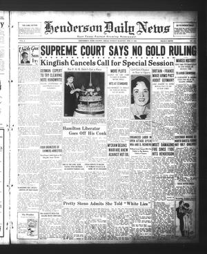 Primary view of object titled 'Henderson Daily News (Henderson, Tex.), Vol. 4, No. 275, Ed. 1 Sunday, February 3, 1935'.