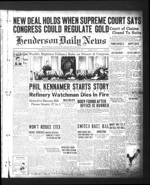 Henderson Daily News (Henderson, Tex.), Vol. 4, No. 288, Ed. 1 Monday, February 18, 1935