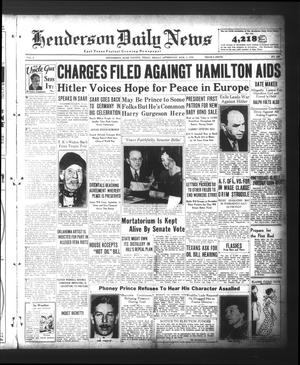 Primary view of object titled 'Henderson Daily News (Henderson, Tex.), Vol. 4, No. 298, Ed. 1 Friday, March 1, 1935'.