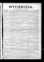 Thumbnail image of item number 1 in: 'Svoboda. (La Grange, Tex.), Vol. 20, No. 42, Ed. 1 Thursday, October 19, 1905'.