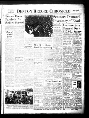 Denton Record-Chronicle (Denton, Tex.), Vol. 45, No. 82, Ed. 1 Tuesday, November 18, 1947