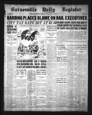 Gainesville Daily Register and Messenger (Gainesville, Tex.), Vol. 38, No. 213, Ed. 1 Wednesday, August 2, 1922