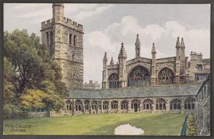 Primary view of object titled '[Postcard of Oxford's New College]'.