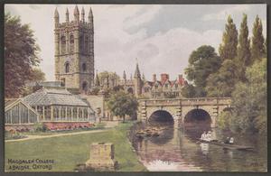 Primary view of object titled '[Postcard of Oxford's Magdalen College]'.
