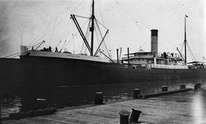 Primary view of object titled '[SS Antillian at Dock]'.