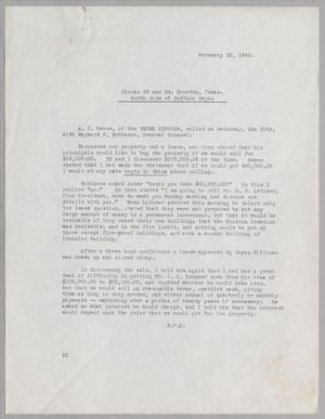 Primary view of object titled '[Memorandum from D. W. Kempner, February 22, 1943]'.
