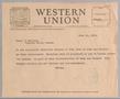 Letter: [Telegram from John Neethe to Chas. I. Francis, June 16, 1931]