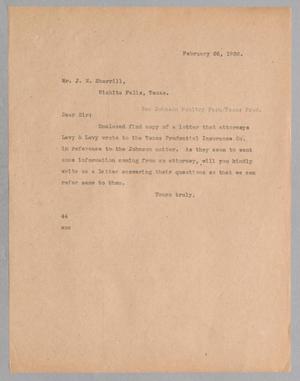 [Letter from A. H. Blackshear, Jr. to J. N. Sherrill, February 26, 1932]