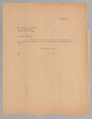Primary view of object titled '[Letter from I. H. Kempner to Charles I. Francis, May 9, 1932]'.